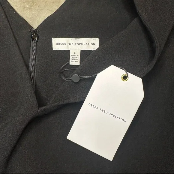 Dress the Population Corey Dress in Black Sz L - Picture 10 of 12